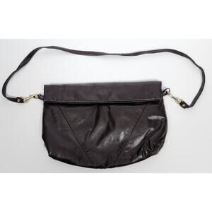 KARAVAN Purse Brown Genuine Leather Envelope Clutch With Strap MADE IN USA